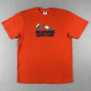 Billionaires Boys Club T Shirt Men’s Large Orange Short Sleeve Pull Over Graphic